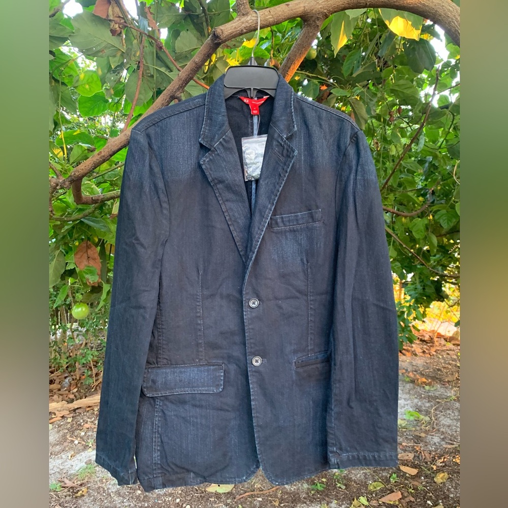 ✨⚡️💥New X2 denim laboratory denim blazer Men jean jacket size 
Medium